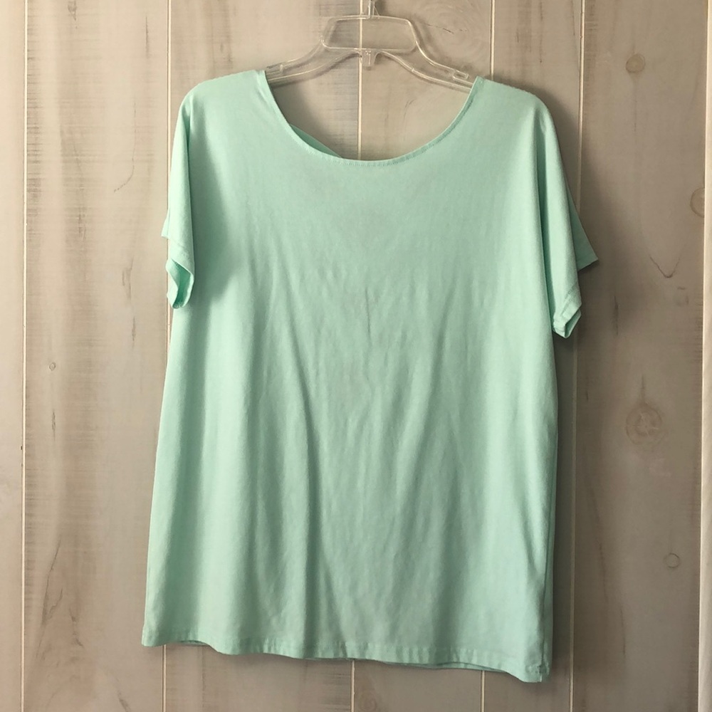 Mint Criss Cross back Tee